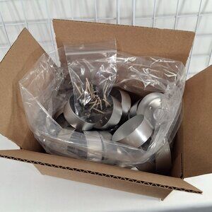 Candle Making Kit 25 Large Metal Tea Light Cups Kit 25 Wicks Dia 57mm x  Ht 22mm